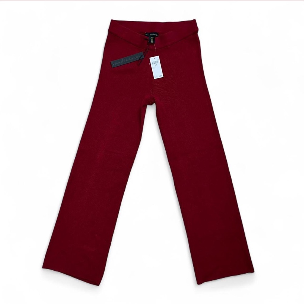 Red House of Harlow ribbed knit wide leg pants